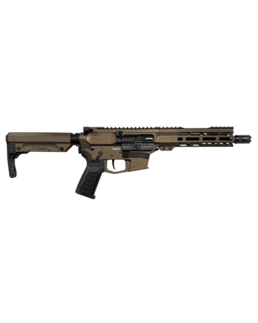 Carabine CMMG MkGs Banshee 9x19 Midnight Bronze avec canon 8 pouces, crosse RipBrace, garde-main EML7