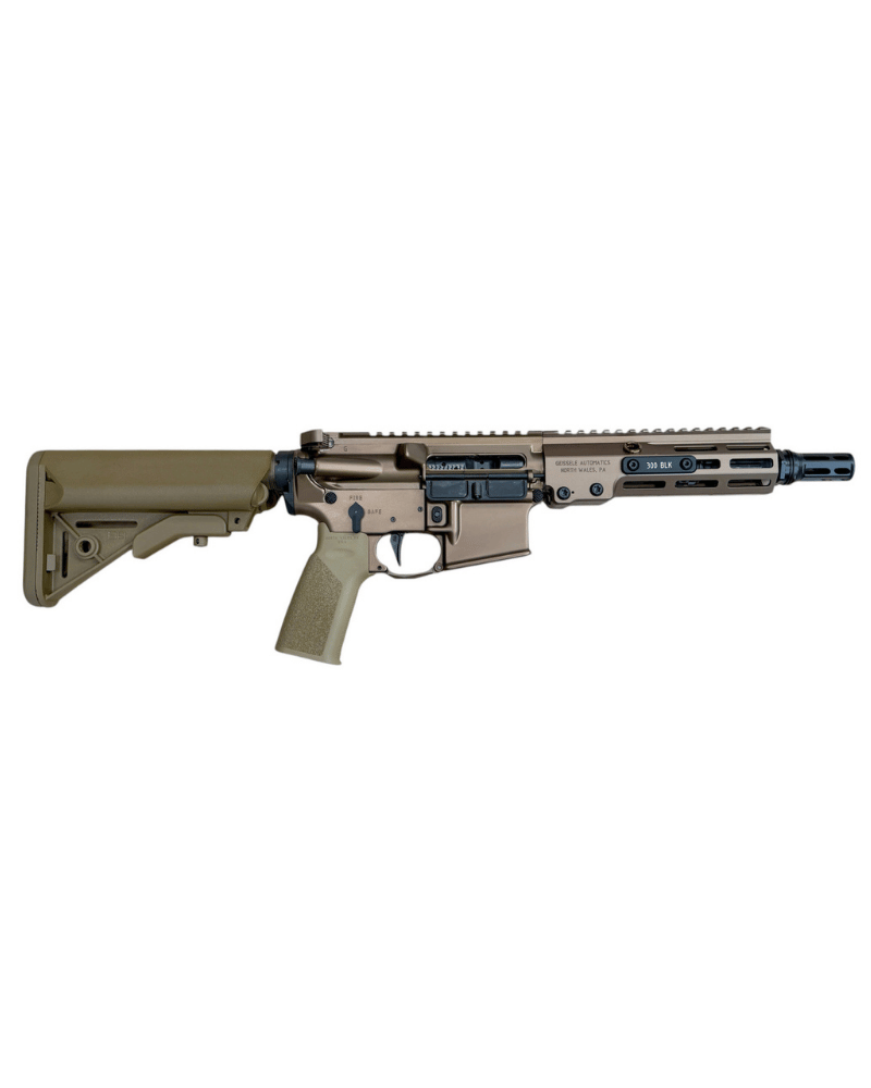 Carabine SBR Geissele Super Duty MOD1 .300 Blackout DDC avec canon 8 pouces, garde-main MK16