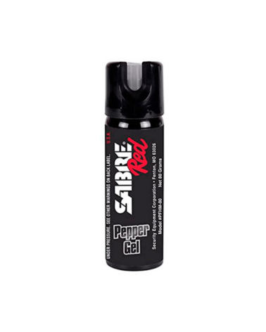 Bombe SABRE Red Home Defense Gel OC 74ml avec support mural, sécurité rotative phosphorescente et marquage