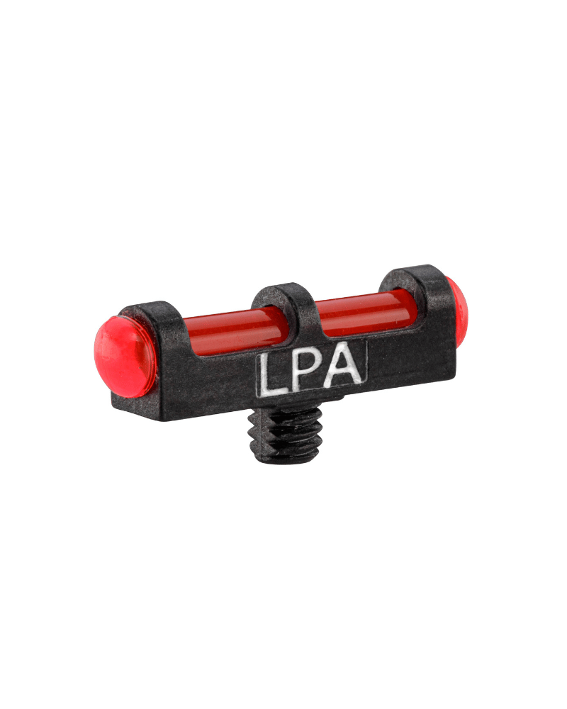 Guidon fibre optique rouge LPA de 15mm, vis de fixation 2,6mm, pour amélioration de la visée mécanique.