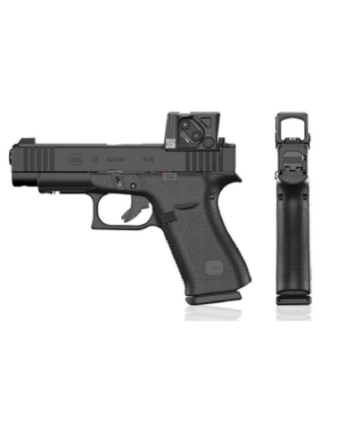 Pistolet Glock 48 A-Cut COA Combo avec viseur point rouge Aimpoint COA monté directement sur la glissière