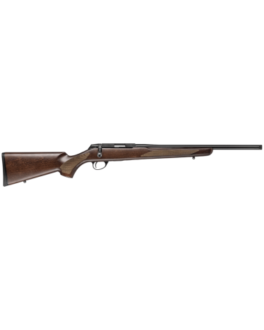 Carabine Tikka T1x Hunter calibre .17 HMR avec crosse bois finition huilée brune, canon 51cm fileté, look classique T3x.