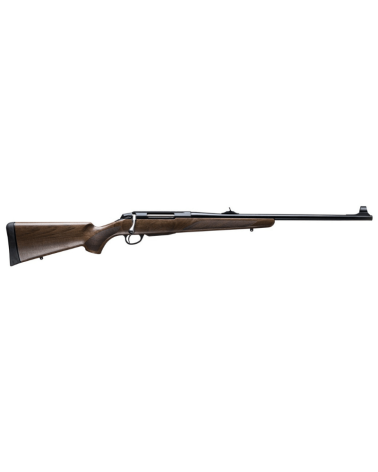 Carabine Tikka T3x Hunter calibre 22-250 Rem avec crosse en bois huilée, canon 57cm et organes de visée hausse-guidon.