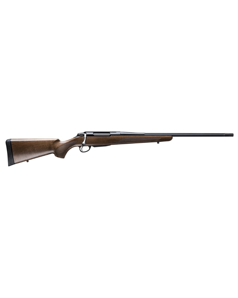 Carabine Tikka T3x Hunter calibre 222 Rem avec crosse en bois huilée, canon 57cm et chargeur 4 coups.