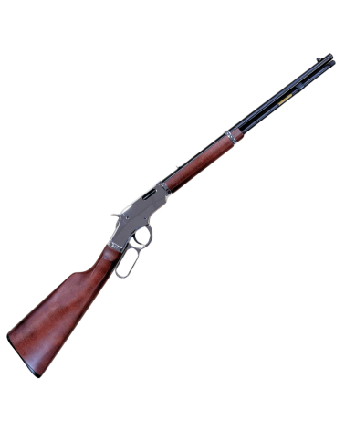 Carabine Uberti 1887 Scout Carbine .22LR d'occasion, levier sous-garde, canon rond 482mm et crosse en noyer huilé.
