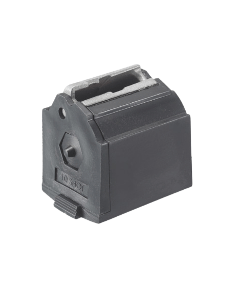 Chargeur Ruger BX-1 rotatif calibre .22LR, capacité 10 coups, plastique noir, compatible carabines 10/22.