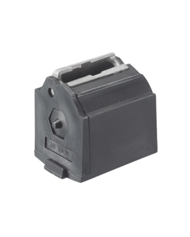 Chargeur Ruger BX-1 rotatif calibre .22LR, capacité 10 coups, plastique noir, compatible carabines 10/22.