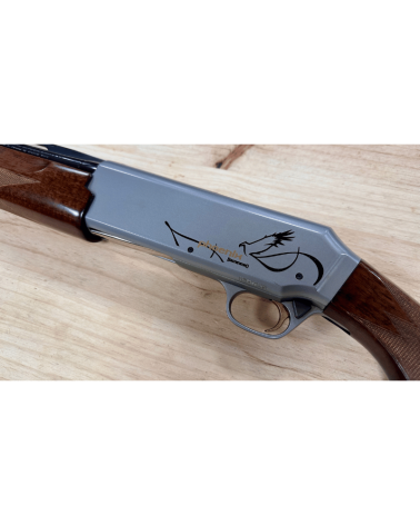 Fusil semi-automatique Browning Phoenix calibre 12/76 d'occasion, canon 71cm, crosse style pistolet huilée
