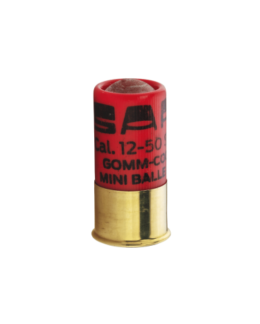 Boîte de 10 cartouches Light Gomm-Cogne® SAPL calibre 12/50, munition non létale à balle caoutchouc unique.