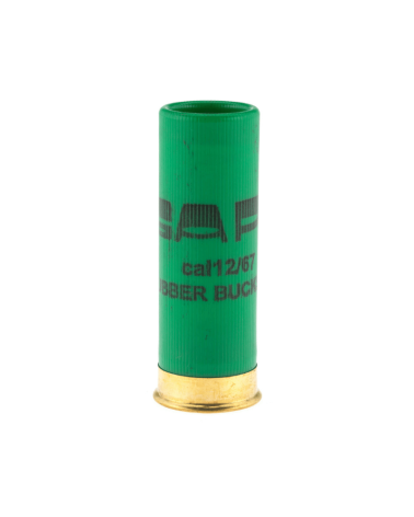 Boîte de 5 cartouches Gomm-Cogne® Chevrotine SAPL calibre 12/67, munition non létale à billes caoutchouc.
