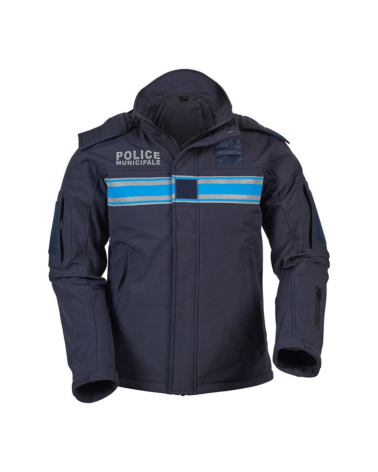 Veste Softshell Pro A.R.E.S. Police Municipale avec marquages réglementaires