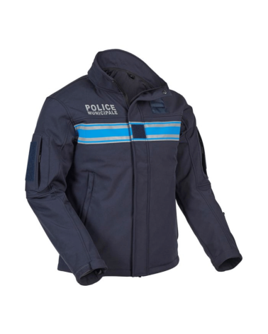Veste Softshell Pro A.R.E.S. Police Municipale avec marquages réglementaires