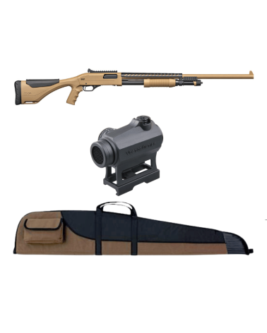Pack fusil à pompe Winchester SXP Xtrem Defender Dark Earth 12/76 avec point rouge Vector Optics