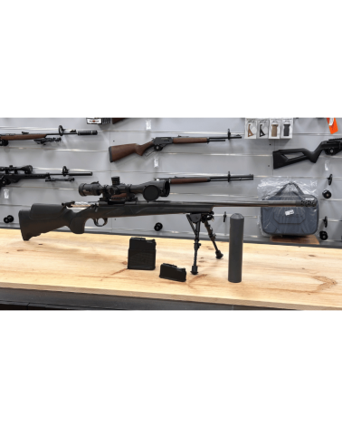 Pack carabine Franchi Varmint .308Win avec silencieux Sako, lunette Orion 6-24x50 et bipied inclus.