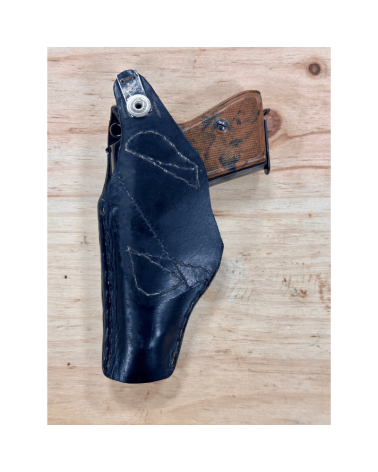 Pistolet Walther PPK fabriqué à Zella-Mehlis en 1935, calibre 7.65mm Browning, poinçon Couronne/N, vendu avec son étui.