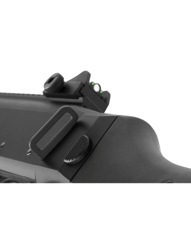 Fusil à pompe Fabarm STF 12 Compact Black calibre 12/76, canon 18'' (46cm), crosse pliante Soft Touch et carcasse Ergal 55.