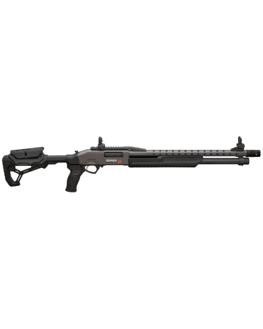 Fusil à pompe Fabarm SDASS Pro Telescopic Stage 2 calibre 12/76, canon 20'' (51cm), crosse télescopique