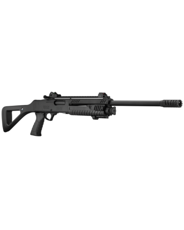 Fusil à pompe Fabarm STF 12 Pistolgrip Black calibre 12/76, canon 61cm rayé, carcasse anodisée noire anti-reflet.