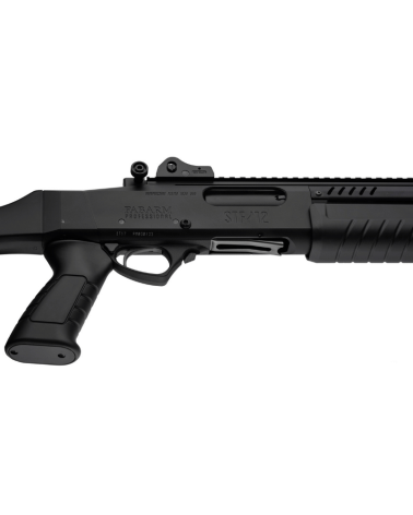 Fusil à pompe Fabarm STF 12 Pistolgrip Black calibre 12/76, canon 61cm rayé, carcasse anodisée noire anti-reflet.
