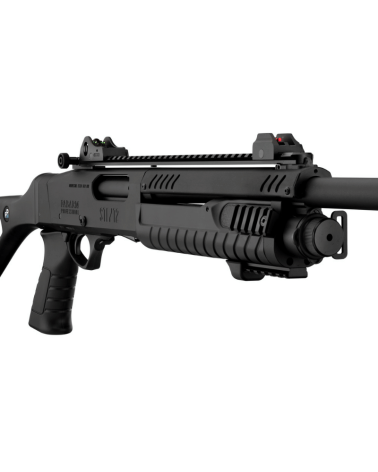 Fusil à pompe Fabarm STF 12 Pistolgrip Black calibre 12/76, canon 61cm rayé, carcasse anodisée noire anti-reflet.