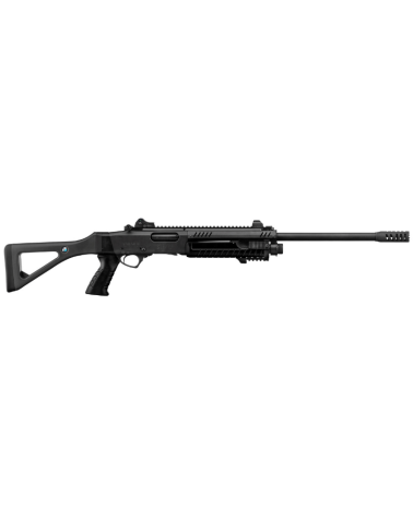 Fusil à pompe Fabarm STF 12 Pistolgrip Black calibre 12/76, canon 61cm rayé, carcasse anodisée noire anti-reflet.