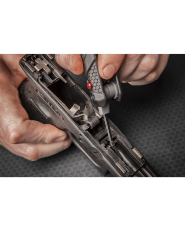 Outil 4 en 1 Real Avid pour Glock avec chasse-goupille, tournevis, clé 6 pans et clé à tube.