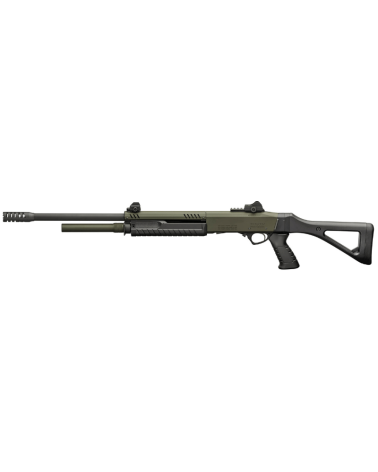 Fusil à pompe FABARM STF/12 Pistol Grip Mil Spec Green calibre 12/76, canon rayé 61cm, poignée pistolet