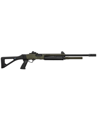 Fusil à pompe FABARM STF/12 Pistol Grip Mil Spec Green calibre 12/76, canon rayé 61cm, poignée pistolet