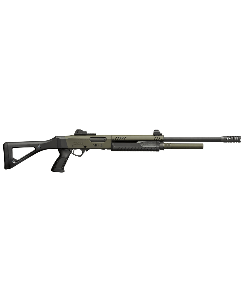 Fusil à pompe FABARM STF/12 Pistol Grip Mil Spec Green calibre 12/76, canon rayé 61cm, poignée pistolet