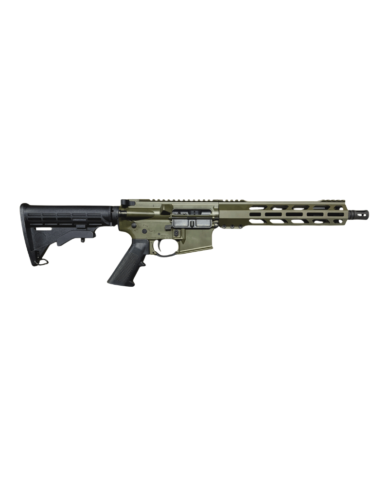 Pistolet AR ZRODelta ZRO10.5 calibre .223 Wylde, canon 10.5 pouces nitruré, finition Olive Drab Green.