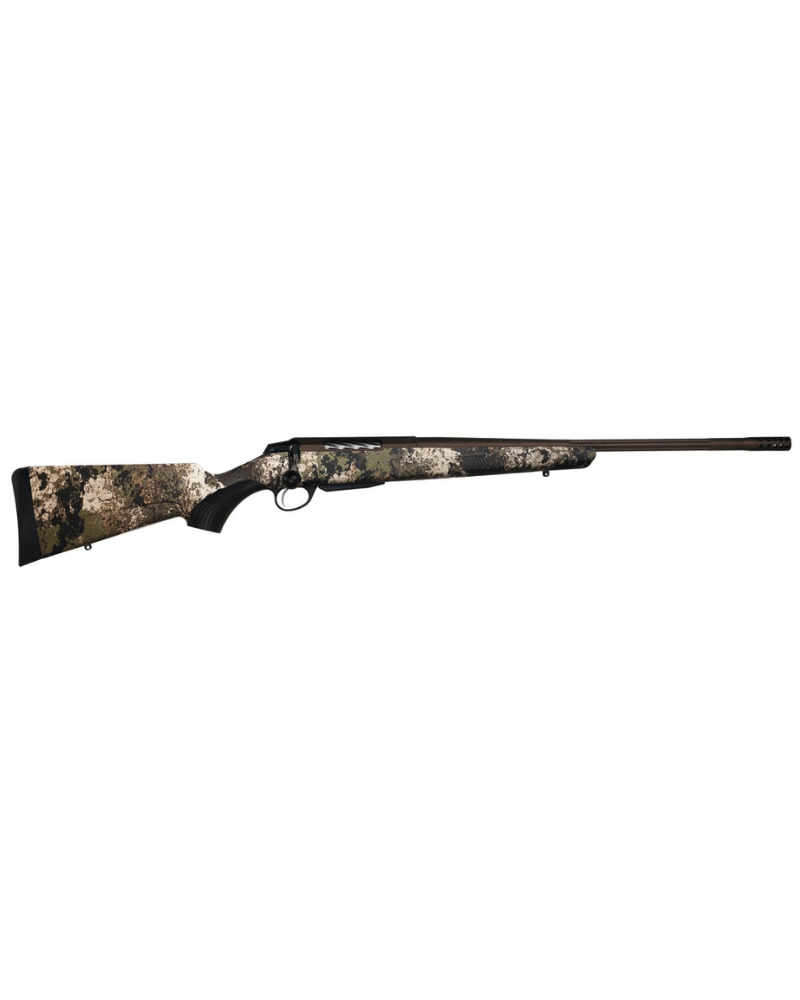 Carabine Tikka T3x Lite Veil Wideland calibre .243 Win, canon flûté fileté 5/8-24, finition Cerakote