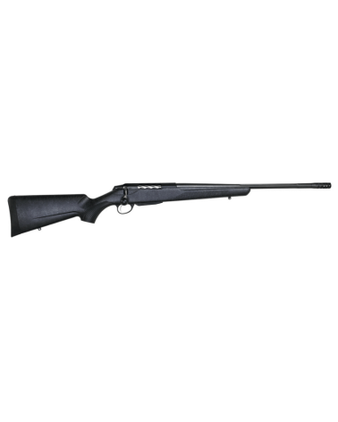 Carabine Tikka T3x Lite Roughtech Black calibre .243 Win, canon flûté fileté 5/8-24, crosse antidérapante noire.