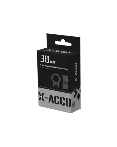 Lot de colliers 30mm Genii Picatinny Medium 28mm Vector Optics, aluminium 7075-T6, finition noir mat.