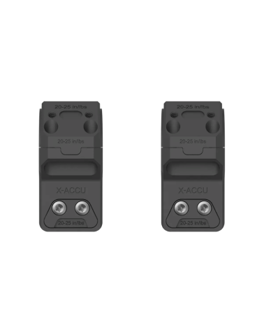 Lot de colliers 30mm Genii Picatinny Medium 28mm Vector Optics, aluminium 7075-T6, finition noir mat.