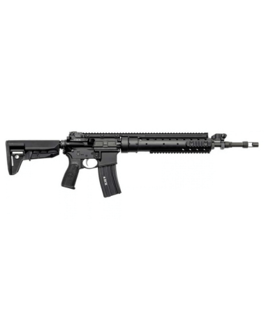 Carabine BCM MK12 Mod0-A5 SPR calibre .223 Rem, canon match 18 pouces inox ION Bond, finition anodisée noire.