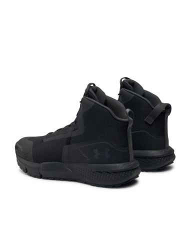 Chaussure Under Armour Charged Valsetz Mid homme noire avec semelle Vibram TC4+ et tige mi-haute.