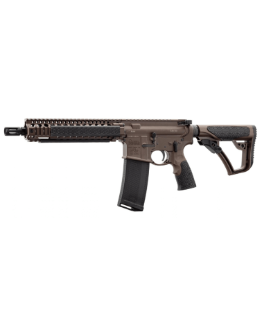 Carabine AR15 Daniel Defense MK18 Mil Spec Brown calibre 5.56, canon court 10.3 pouces, garde-main RIS II quadrirail.