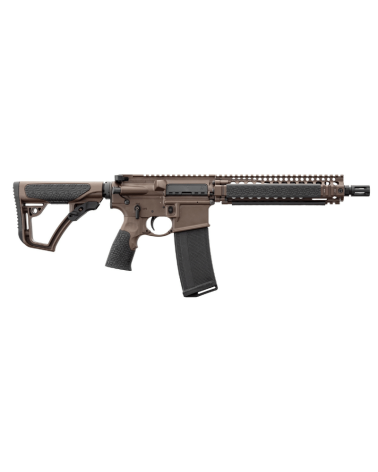 Carabine AR15 Daniel Defense MK18 Mil Spec Brown calibre 5.56, canon court 10.3 pouces, garde-main RIS II quadrirail.