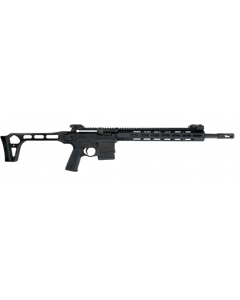 Carabine Troy Side Action Rifle calibre .300 AAC Blackout, canon 16 pouces, garde-main BattleRail M-LOK, crosse fixe.