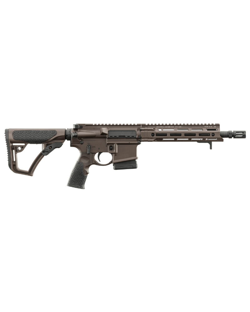 Carabine Daniel Defense DDM4 V7-P calibre 5.56 NATO, canon 10.3 pouces, garde-main MFR 9.0 M-LOK, finition brune.