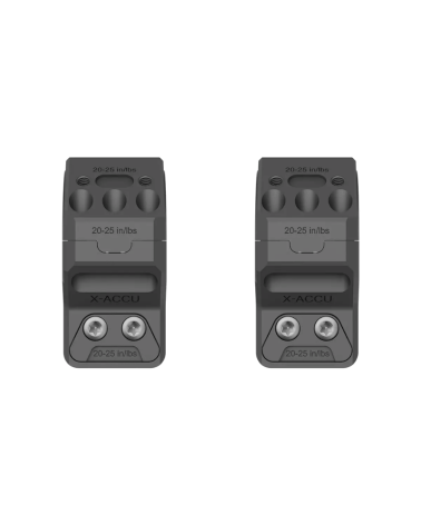 Lot de colliers 34mm Genii Picatinny Low 24mm Vector Optics, aluminium 7075-T6, finition noir mat.