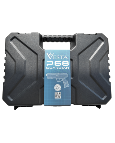 Pistolet Guardian cal. 68 19J Vesta Defense, lanceur de billes semi-automatique CO2 12g avec 2 rails Picatinny