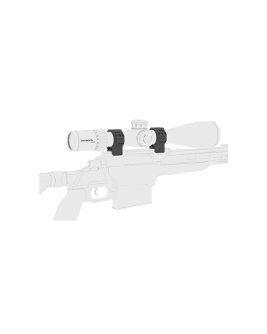 Colliers 34mm Genii Picatinny Medium 28mm Vector Optics, aluminium 7075-T6, finition noir mat.