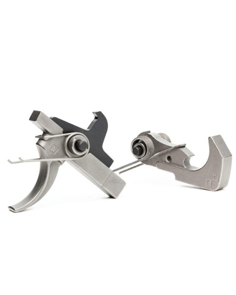 Détente AR-15 BCM PNT Polished Nickel Teflon, ensemble complet marteau, détente et désassembleur, fabriqué aux USA.