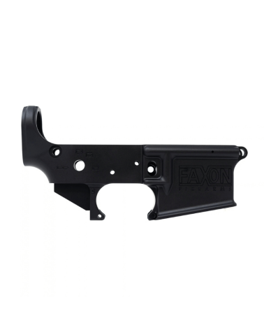 Lower AR-15 forgé Faxon Firearms stripped avec kit de finition, aluminium 7075-T6, pontet B5 Systems.