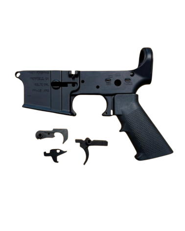 Lower AR-15 forgé Faxon Firearms stripped avec kit de finition, aluminium 7075-T6, pontet B5 Systems.