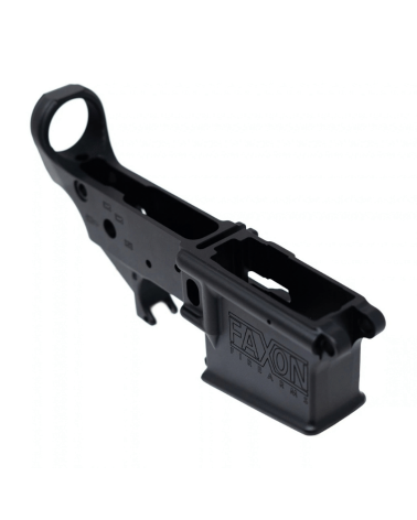 Lower AR-15 forgé Faxon Firearms stripped avec kit de finition, aluminium 7075-T6, pontet B5 Systems.