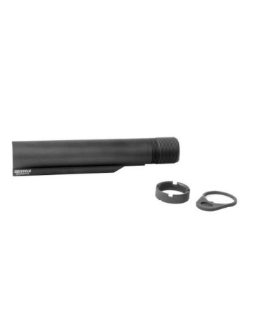 Ensemble tube de crosse Mil-Spec Geissele avec ressort Super 42 et buffer H3, aluminium 7075-T6, anodisation noire Type 3.