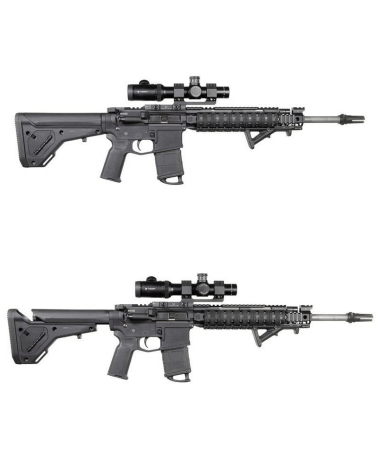 Crosse Magpul UBR GEN2 rétractable noire pour AR-15/M4 avec compartiment de rangement et tampon MOE SL.