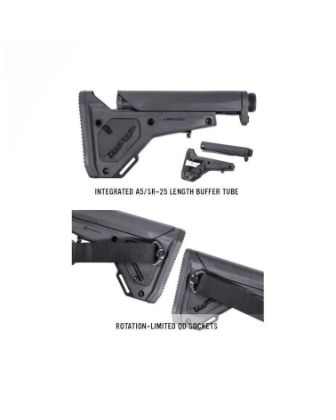 Crosse Magpul UBR GEN2 rétractable FDE (Flat Dark Earth) pour AR-15/M4 avec compartiment de rangement